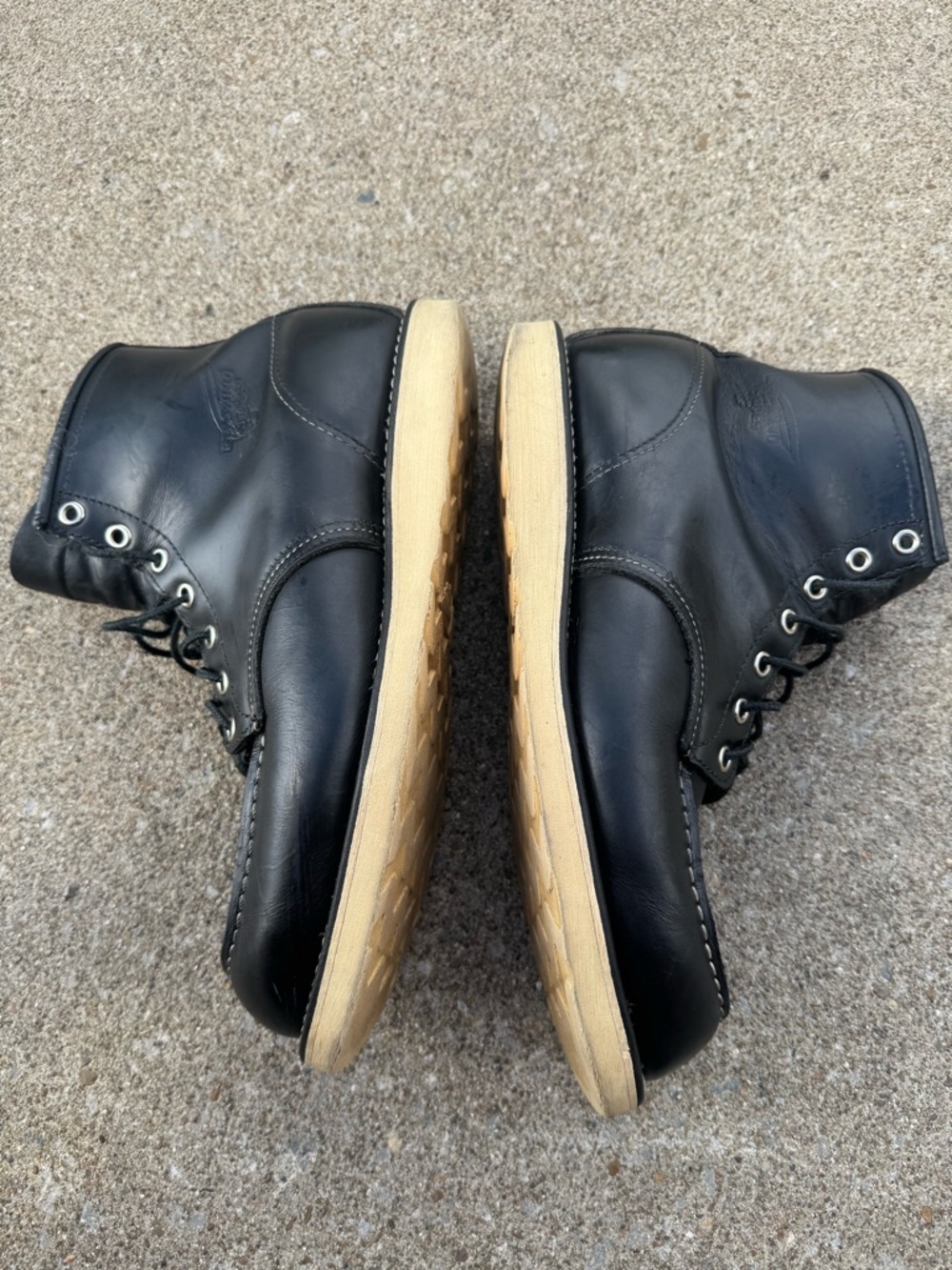 Red Wing 6” Black Leather Moc Toe 9 1/2 D - Picture 2 of 7